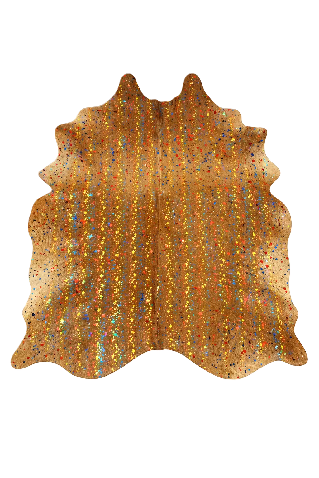 Luma Metallic Color Cowhide Rug 7'10" L X 6'1" W