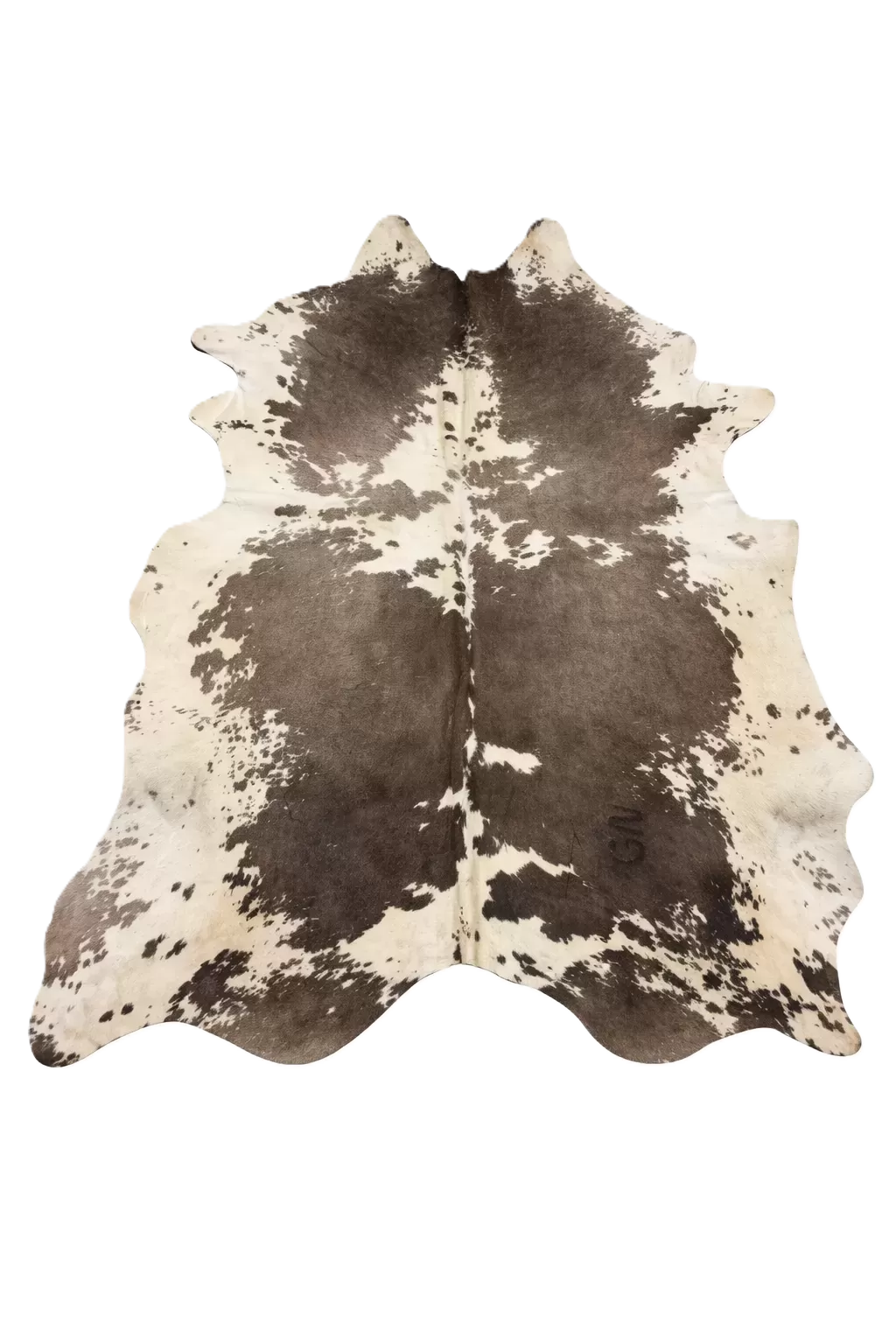 Frances Brown Speckled Cowhide Rug 7'4" L X 6'2" W